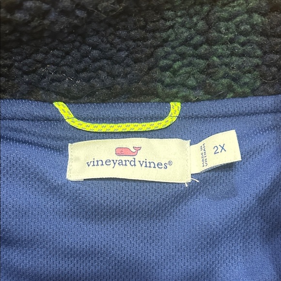 EUC Vineyard Vines Blue and Green Checkered Pullover - Picture 2 of 5